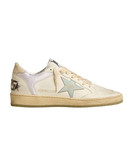 Golden Goose Deluxe Brand White Ball-star Sneakers With Double Quarters