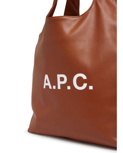 A.P.C. Brown Ninon Tote Bag for men