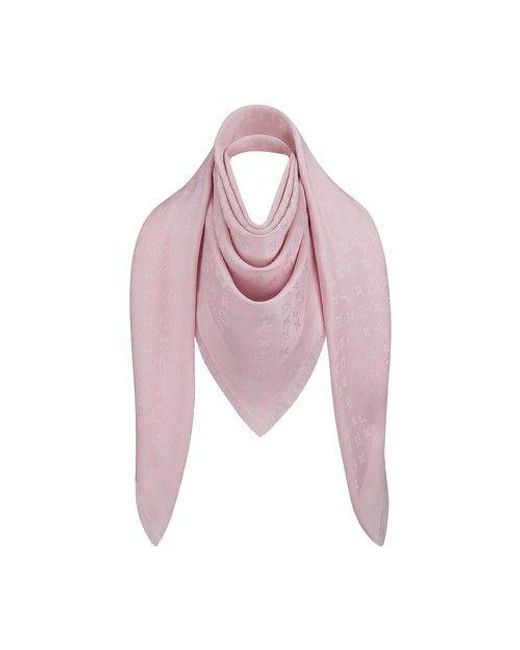 Louis Vuitton Pink Classique Monogram Shawl