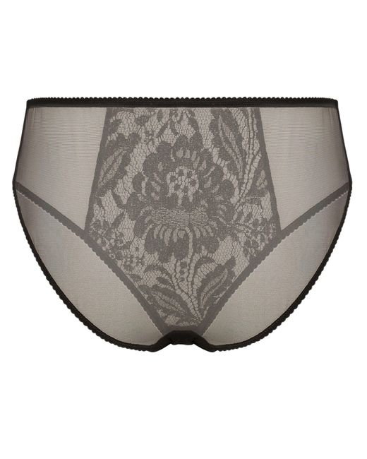 Dolce & Gabbana Gray Lace And Tulle Panties