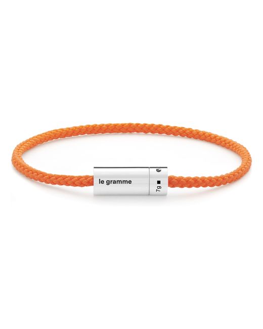 Bracelet câble nato orange le 7g en argent 925 poli Le Gramme pour homme en coloris Black
