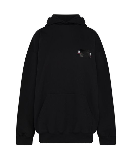 Balenciaga Black Hooded Sweatshirt