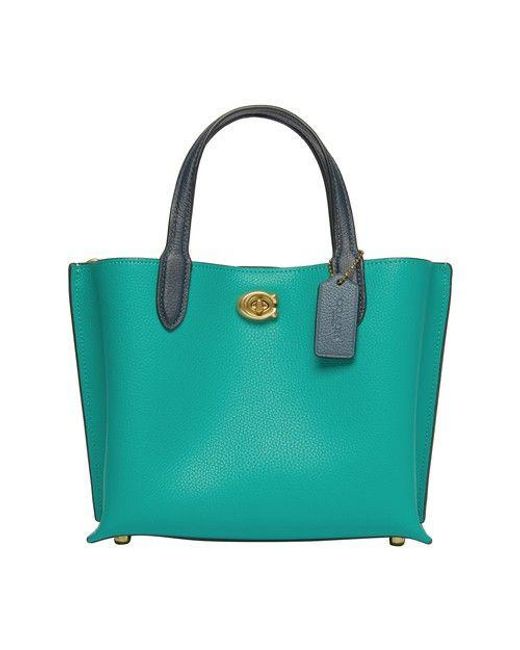 COACH Green Willow Tote Bag 24