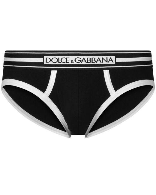 Dolce & Gabbana Black Mid-Rise Briefs for men