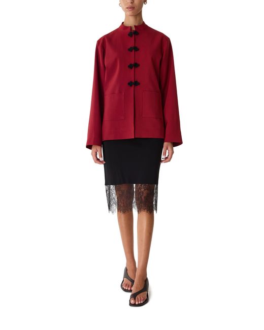 Rohe Red Jacket With Pankou Closure