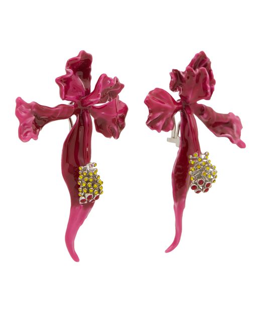 Marc Jacobs Red The Future Floral Large Earrings