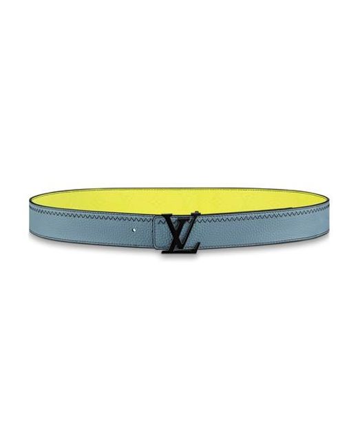 Ceinture LV Initiales Color Blocks 40 mm réversible Louis Vuitton pour  homme en coloris Jaune | Lyst
