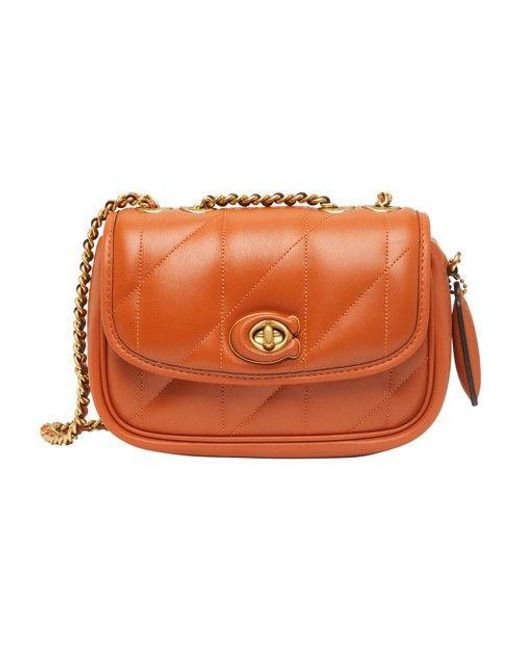 COACH Madison Shoulder Bag in Orange Lyst