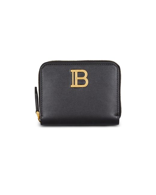 Porte-monnaie B-Buzz en cuir Balmain en coloris Black