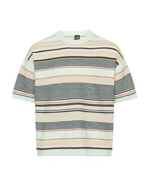 Loewe Multicolor Striped Cotton And Linen T-Shirt for men