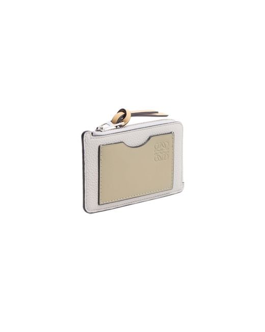 Porte-Cartes Et Monnaie En Cuir De Veau Grainé Souple Loewe en coloris Metallic