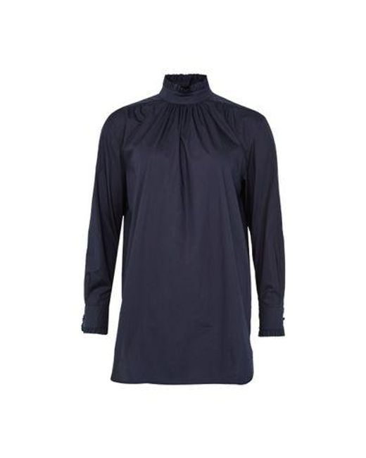Max Mara Blue Langärmelige Bluse Gettata