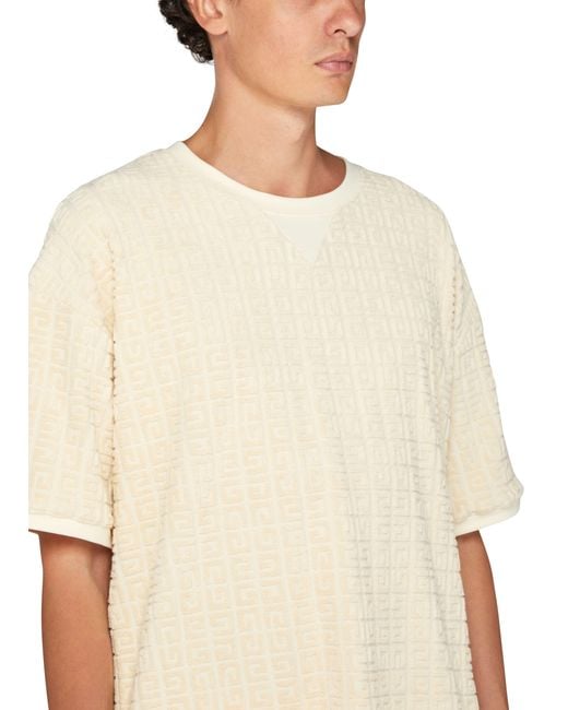T-shirt en coton éponge 4G Givenchy pour homme en coloris Natural