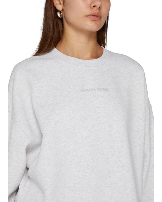 Canada Goose White Muskoka Relaxed Crewneck