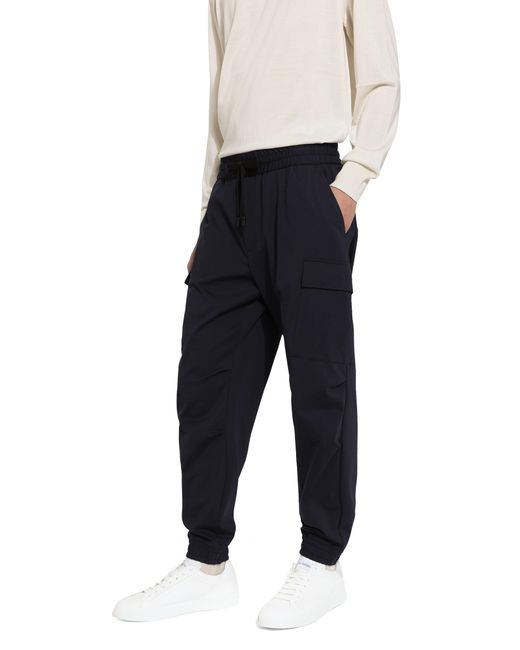 Dolce & Gabbana Blue Stretch Cotton Cargo Pants for men