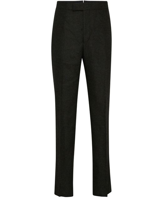 Thom Browne Black Fit 1 Backstrap Trouser In Shetland for men