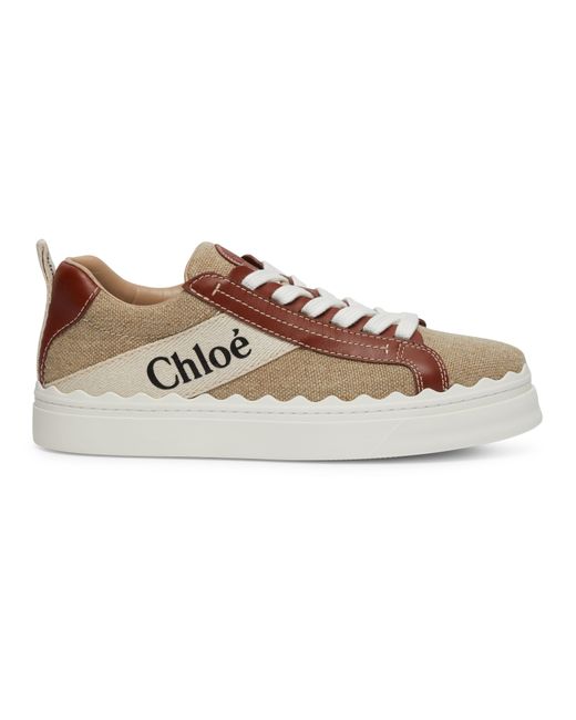 Chloé Brown Lauren Canvas Sneakers