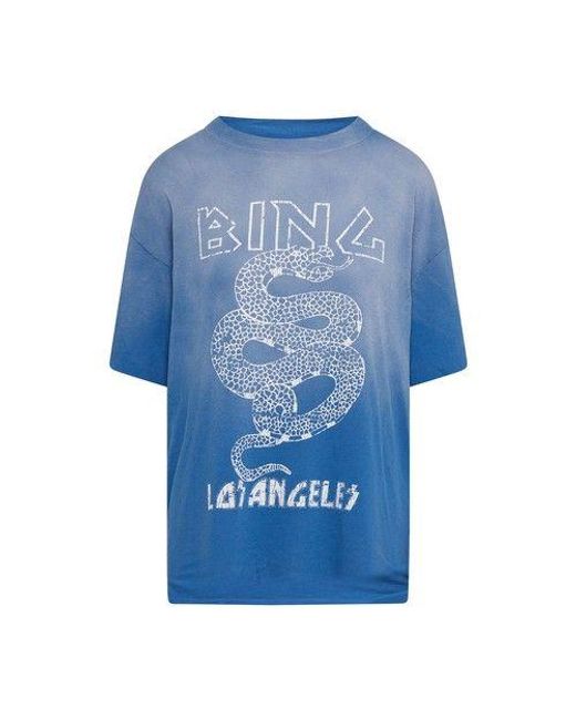 ANINE BING ASHTON SERPENT Tシャツ　m124 Anine Bing Ashton T-shirt Serpent Washed Faded Black | David
