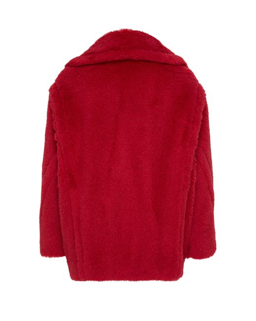 Max Mara Red Frais Teddy Short Coat