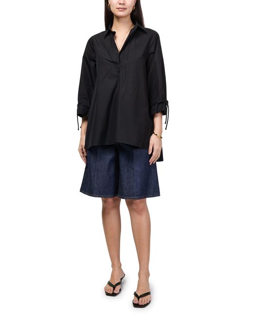 Max Mara Black V-Neck Blouse