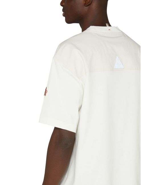 3 MONCLER GRENOBLE White Short-sleeved T-shirt for men