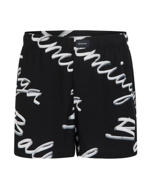 Balenciaga Shorts Pyjama in Black | Lyst Australia