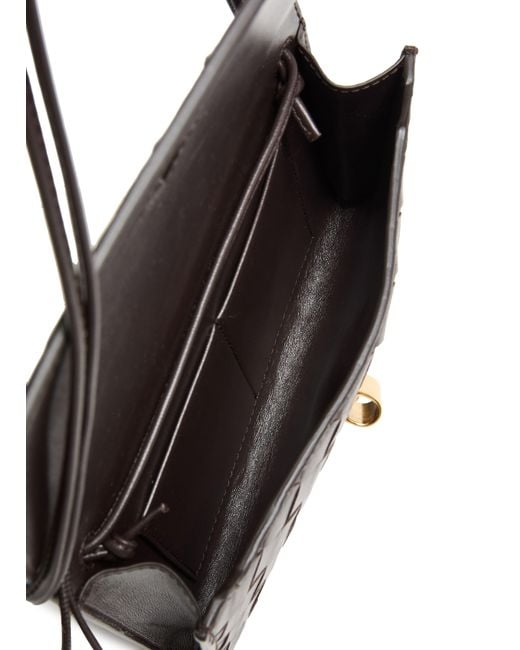Bottega Veneta Black Brieftasche Andiamo Slim Mit Trageriemen