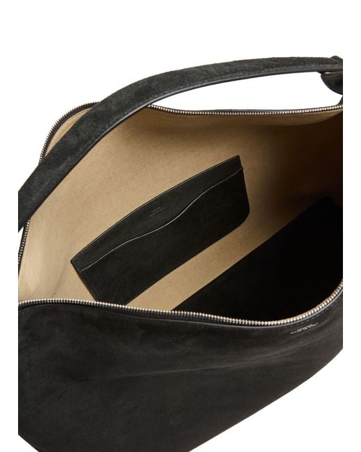 Totême  Black Scoop Suede Tote Bag