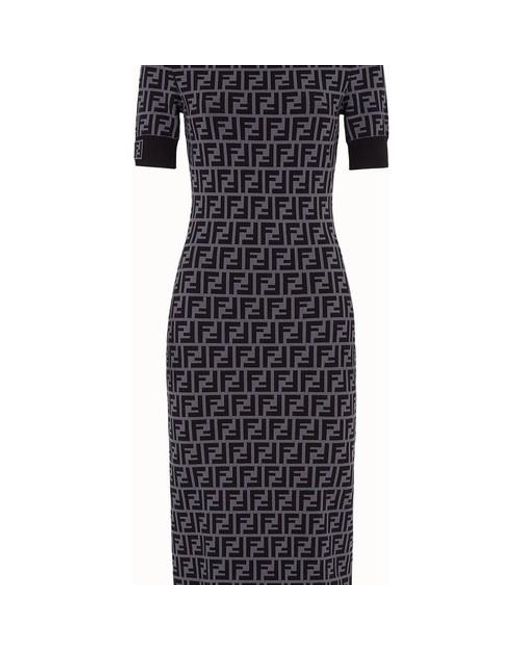 black and white fendi dress