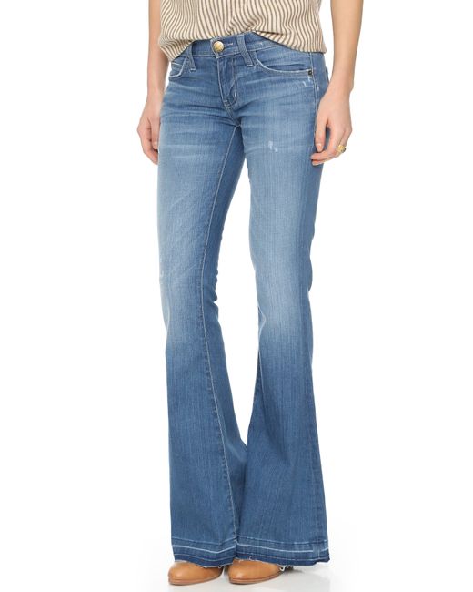 Current/Elliott The Low Bell Jeans in Blue | Lyst
