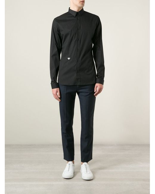 Dior Homme Embroidered Bee Shirt in Black for Men | Lyst