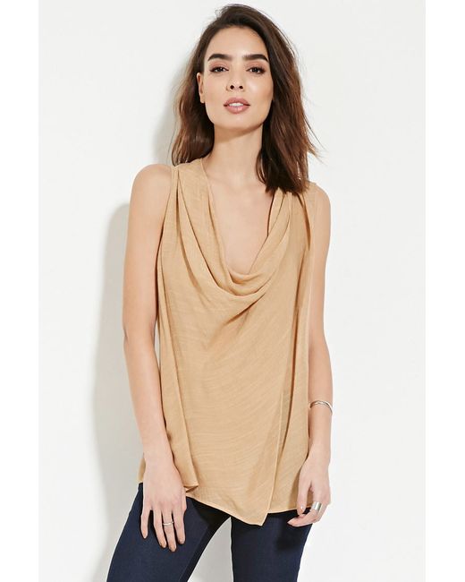 forever 21 draped wrap front top in brown forever 21 draped wrap front top in brown lyst forever 21 draped wrap front top in brown forever 21 draped wrap front top in brown lyst