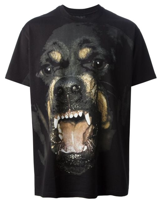 Givenchy Black Fierce Dog Tshirt for men