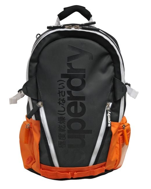 Superdry Orange Water Resistant Pop Tarp Backpack for men