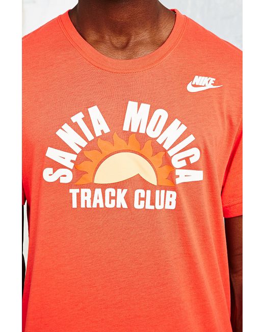 Nike Santa Monica Track Club Tee in Red for men