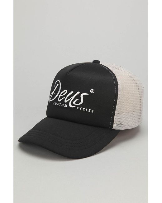 Deus Ex Machina Black Custom Trucker Hat for men