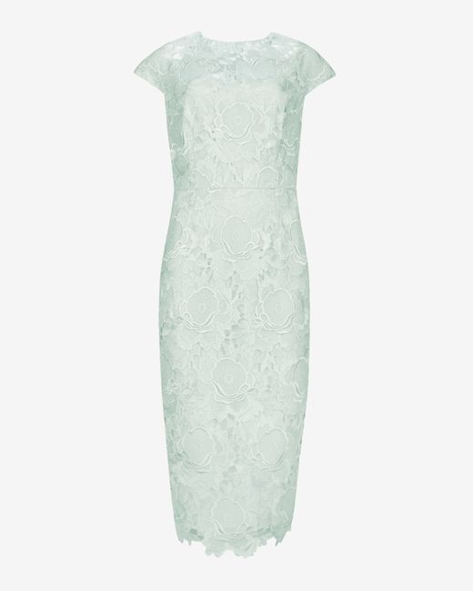 Ted Baker Green Fitted Lace Dress