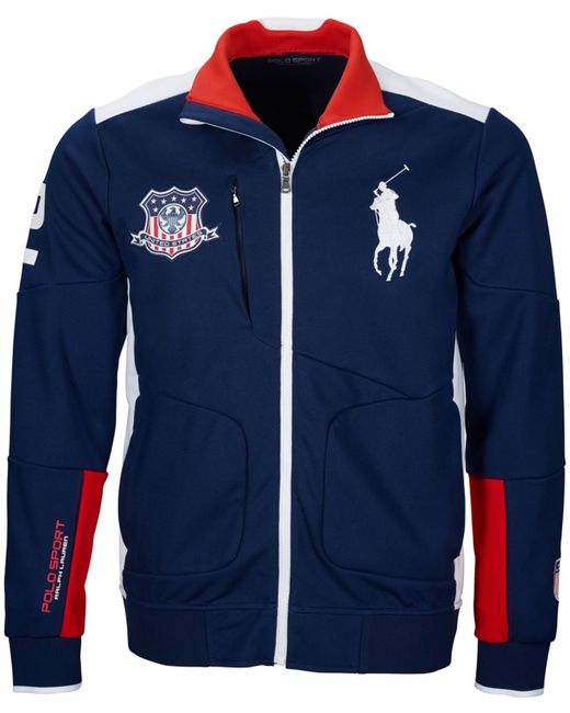 Polo Ralph Lauren Blue Polo Sport Usa Full-zip Track Jacket for men