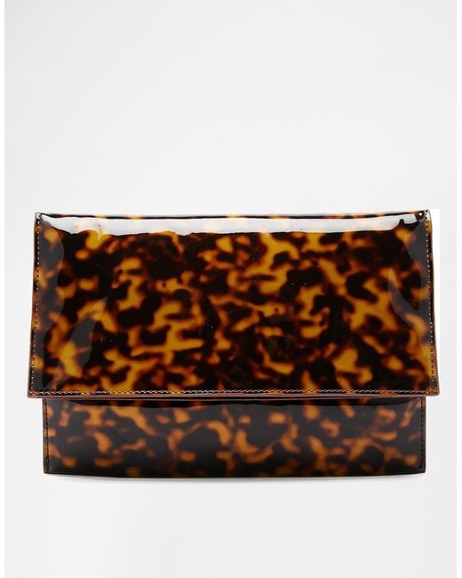 Tortoiseshell sales clutch bag