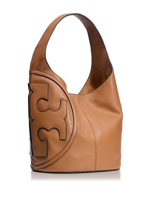 Tory Burch Brown All T Leather Hobo