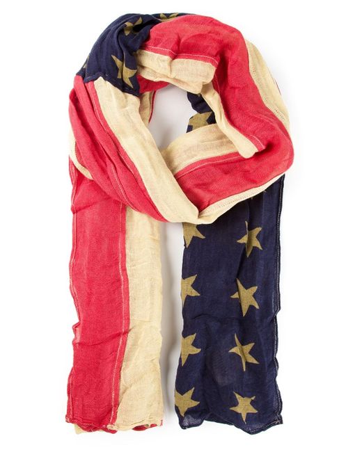 Ralph Lauren Multicolor American Flag Scarf for men