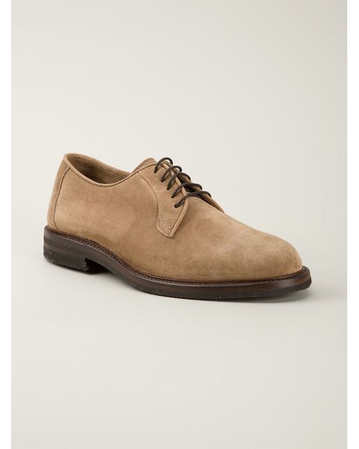 Brunello Cucinelli Lace-Up Derby Shoes in Brown for Men | Lyst