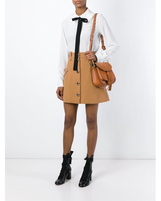 Chlo Small \u0026#39;hudson\u0026#39; Crossbody Bag in Brown | Lyst  