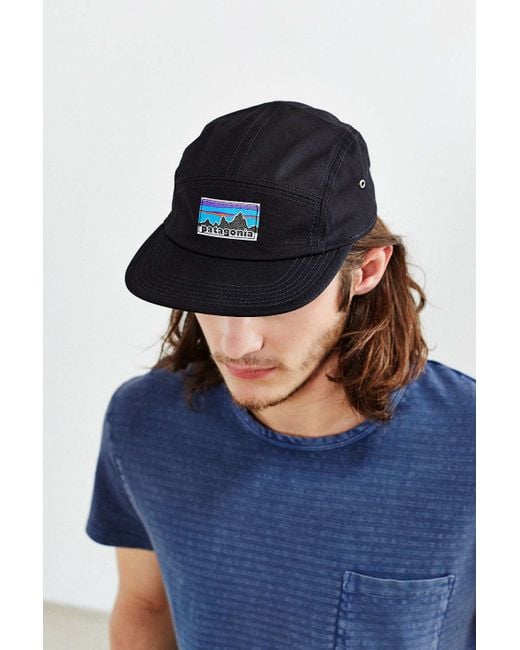 Patagonia Retro Fitz Roy Label 5 panel Baseball Hat in Black for Men Lyst