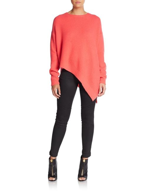 Asymmetrical hem sweater sale
