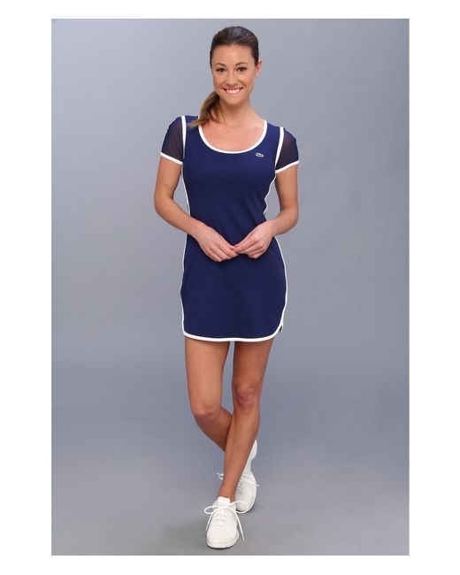Lacoste Mesh Short Sleeve Tennis Dress 