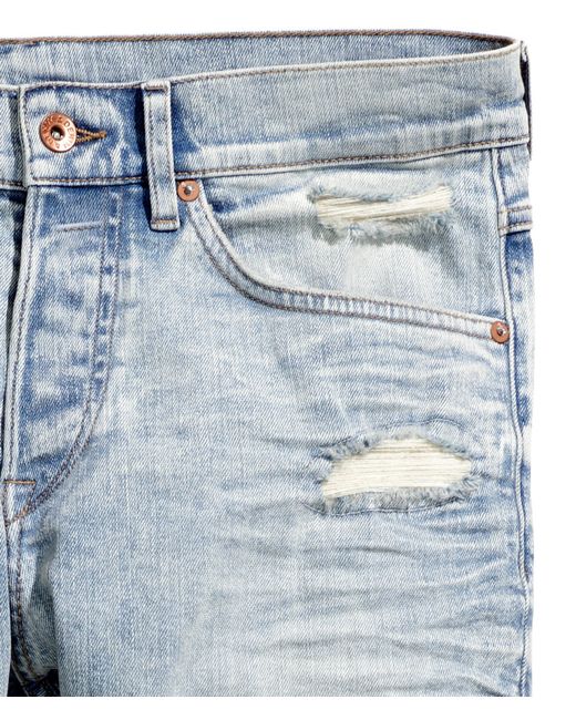 H\u0026M Skinny Low Jeans in Light Denim 