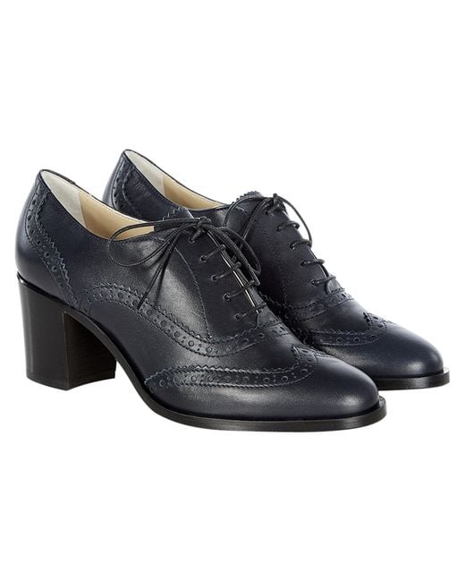 Hobbs Blue Agnes High Heel Lace Up Brogues
