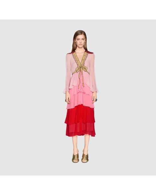 Gucci store chiffon dress