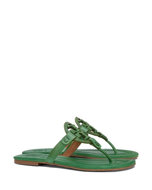 Tory Burch Green Miller Leather Sandal